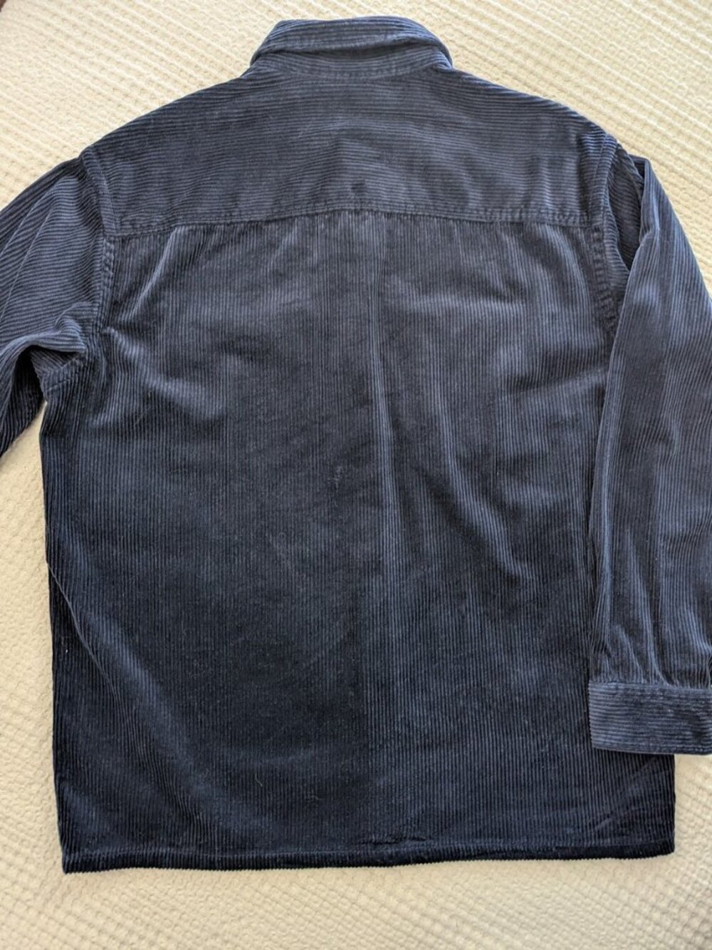 Uniqlo M Cotton Corduroy Navy Shacket Overshirt Y2K Cottagecore Preppy - Picture 5 of 12